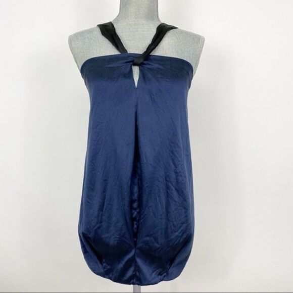 Vince Silk Halter Blue Tunic Top - Picture 1 of 8